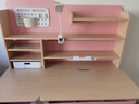 读书郎儿童学习书桌椅套装可升降中小学生桌椅子写字家用课桌香草蓝T12 1.2米楹木桌+四层容量+追背椅 粉 实拍图