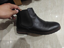 百丽男鞋牛皮商务英伦切尔西烟筒靴A0927DD2 棕单里 42 实拍图