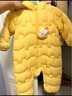 巴拉巴拉童装婴儿连体羽绒服轻薄羽绒服宝宝衣服2025冬装抱衣爬服男童女童 黄色雪人-白鸭绒 100 cm-充绒量53g 实拍图