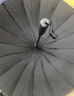 天堂 长柄加大雨伞半自动强抗风商务直杆伞晴雨伞65*16骨11013E云炭黑 实拍图
