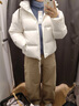 优衣库女装无缝羽绒短茄克/老爸评测外套夹克25秋冬478578 00 白色 S /155/80A 实拍图