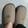 华美健步纯色半包棉拖男女保暖加绒室内外穿棉拖鞋HM2506卡其色42-43码 实拍图