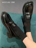 西遇乐福鞋女2025新款秋季简约法式一脚蹬小皮鞋通勤黑色单鞋 黑色 36预售15天 36 实拍图