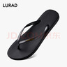 LURAD 人字拖女士平跟防滑夏季夹脚沙滩外穿EVA拖鞋 黑色 39-40 实拍图