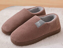 回力纯色全包棉鞋情侣室内外防滑保暖棉拖鞋HL0233棕色44-45码 实拍图