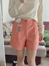 优衣库女装麻棉短裤/休闲裤子473696 23 橙黄色 XS /155/58A 实拍图