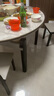 奥利克丝 亮光岩板餐桌椅组合 现代简约实木餐桌可伸缩折叠圆桌吃饭桌子 黑灰框架205#木椅款-意大利灰 1.35米 一桌六椅【12MM加厚岩板】 实拍图