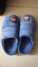 大嘴猴（paul frank）棉拖鞋男士秋冬季室内家居拖鞋毛绒保暖厚底棉鞋男款深蓝270PF607 实拍图