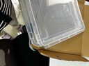 禧天龙塑料衣物收纳箱玩具整理箱55L 透明 3个装 带轮 实拍图