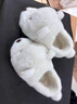 安尚芬包跟棉拖鞋女士冬季室内家居2025新款可爱防滑保暖毛绒棉鞋男外穿 白色 36-37 适合35-36【内长220mm】 实拍图
