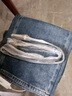 艾诺丝雅诗【商场同款】2025冬季新品复古丹宁纯棉高腰直筒牛仔裤女40933286 牛仔兰 M 实拍图