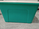 茶花塑料衣物收纳箱棉被整理箱58L 绿色 3个装 带轮 实拍图