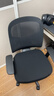 得力（deli）4900S 人体工学靠背办公椅/电脑椅/职员椅 可升降转椅舒棉坐垫 黑 实拍图