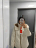 鸭鸭（YAYA）王一博同款羽绒服男士短款冬季新款城市时尚休闲防寒服保暖外套HY 米白色 2XL 实拍图