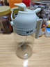 双枪油壶喷油壶 倒油喷油一体食用油玻璃油壶厨房家用不挂油 奶油白 实拍图