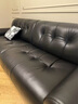 儒黛黑糖云朵真皮沙发头层牛皮中复古法式轻奢一字直排黑色客厅小户型 金属款-2.55米直排-可视面真皮 V-ultra（加厚半青皮1.6-1.8mm） 实拍图
