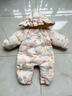 布童晨熙新生儿衣服婴儿连体棉衣冬装男女宝宝外出棉服抱衣冬季哈衣爬服厚 粉色M69 80cm 实拍图