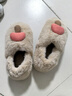 利达妮（TZLDN）棉拖鞋女士秋冬季室内家居包跟保暖可爱外穿防滑月子鞋厚底拖鞋男 卡其 40-41 【适合39-40码】 实拍图