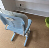 育才儿童学习椅子中小学生写字椅写作业可升降调节家用书桌椅靠背座椅 云感款升降40-52cm+脚踏 蓝色科技皮 实拍图