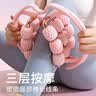 杜威克腿部按摩器环形夹腿滚轮滚轴大小腿肌肉放松狼牙棒泡沫轴 粉 实拍图