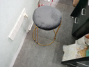 依恋达家用凳子吃饭圆凳子酒店餐厅小椅凳可摞放套凳金属板凳简约铁凳子 灰色绒布【单把装】 实拍图