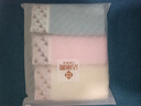 洁丽雅（Grace）纯棉提花千鸟格小毛巾加厚吸水方巾口水巾 三条装 米/兰/红 实拍图