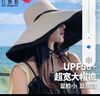 红蜻蜓（RED DRAGONFLY）防晒帽子女超大帽檐夏季旅行沙滩防紫外线太阳帽户外渔夫遮阳帽 黑色+米色【17CM大檐】 均码 实拍图
