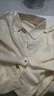 皮尔卡丹（pierre cardin）亚麻短袖衬衫男士夏季透气薄款文艺中国风复古宽松棉麻感开衫 卡其色 宽松亚麻 XL 145-165斤 实拍图
