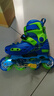 乐秀（ROADSHOW）滑轮鞋儿童溜冰鞋男女旱冰鞋滑冰鞋套装大小可调RX1S直排轮 蓝绿单鞋 M 中码(32-35适合4-7岁) 实拍图
