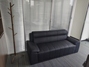 华懿办公沙发现代简约办公室沙发会客商务接待真皮大黑牛沙发茶几组合 三人位【猫抓皮】 实拍图