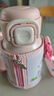 慕馨（moosen）儿童保温杯316不锈钢智能大容量壶男女学生宝宝吸管水杯子幼儿园 【双饮+杯刷+吸管刷】粉色550ml 实拍图