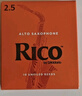 RICO单簧管哨片降B调橙盒达达里奥黑管哨片2.5号 RCA1025 实拍图