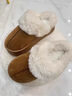 原沐初保暖厚底棉拖鞋女室内外穿棉鞋居家耐磨加厚孕妇月子鞋雪地靴 摩卡棕 42-43 【适合41-42】 实拍图