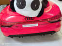 星辰皓奥迪儿童电动车四驱汽车遥控四轮宝宝玩具车可坐人童车RSGT 红色+四驱+遥控+摇摆+皮座+软轮 实拍图