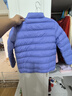 纳维凯尔儿童棉服新款男童外套女童上衣学生袄子中大童开衫保暖抗寒 横条立领鸢尾蓝 150 实拍图