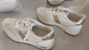 百丽周雨彤同款小金甘复古女商场休闲鞋A8D1DCM5 米色/金色 40 实拍图