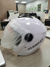 凤凰（Phoenix）新国标A类3C认证电动车摩托车头盔双镜片防雾防风保暖亮白 男女四季通用电瓶车3/4半盔冬季安全帽 实拍图