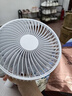 Hulker 大扇面桌面小风扇USB可充电台式办公室学生宿舍床头大风力便携电风扇 升级七叶羽静音风扇 【摇头款】不带电池/带定时功能 实拍图