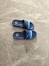 回力韩版凉拖鞋拼接情侣款浴室居家用时尚软底拖鞋HL333360蓝色43码 实拍图