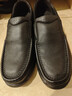 骆驼（CAMEL）皮鞋男商务休闲鞋秋冬季真皮高端加绒一脚蹬牛皮爸爸鞋子男士 G14A545711  黑色 44 实拍图