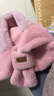 笙格儿帽子围巾一体秋冬季保暖毛绒帽加厚仿兔毛可爱学生护耳帽子冬天女 皮粉色 均码 实拍图