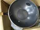 古臻匠锤纹铁锅炒锅无涂层平底圆底氮化不易粘不易锈炒菜家用 平底 32cm 实拍图