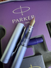 派克（PARKER）高端钢笔  签字笔  威雅XL银灰蓝白夹墨水笔 实拍图