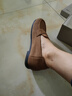 红蜻蜓平底乐福鞋女25春季羊皮豆豆单鞋软底休闲皮鞋WTB15029 棕色 39 实拍图