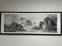 墨派新中式挂画客厅背景墙装饰画办公室书房字画山水画国画横幅壁画 江山如画 160*60cm/实木框(适合2.0米沙发) 实木边框 实拍图