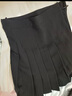 萝美酱百褶裙女春秋短裙jk制服小裙子学院风高腰时尚a字半身裙小个子 深灰色加长款（抗皱西装面料） L 【建议105-115斤】 实拍图