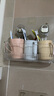 晟旎尚品卫生间浴室置物架吸盘置物架浴室厨房免打孔洗漱台收纳盒透明白 实拍图