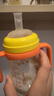 皇宠 儿童水杯PPSU学饮杯宝宝幼儿园吸管杯奶杯婴儿奶瓶 微V阀橙330ML 实拍图