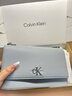 Calvin Klein小众单肩包礼物荔枝纹包包金属搭扣链条翻盖CK女包斜挎包DH2806 PC6-灰蓝色 OS 实拍图