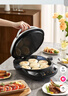 美的（Midea）电饼铛 电饼档 双面加热煎烤机烙饼锅 早餐机 加大加深三明治机煎饼薄饼机钛陶0氟匀火烤盘JKC3083 实拍图